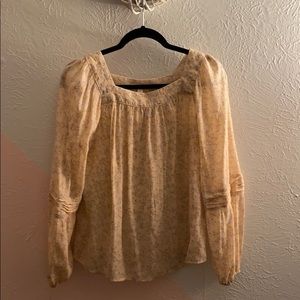 Lauren Conrad sheer blouse long sleeve